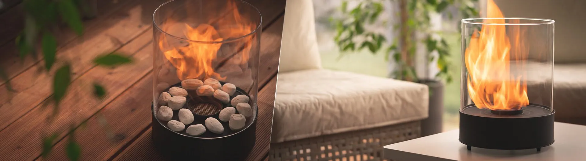 modern fireplace