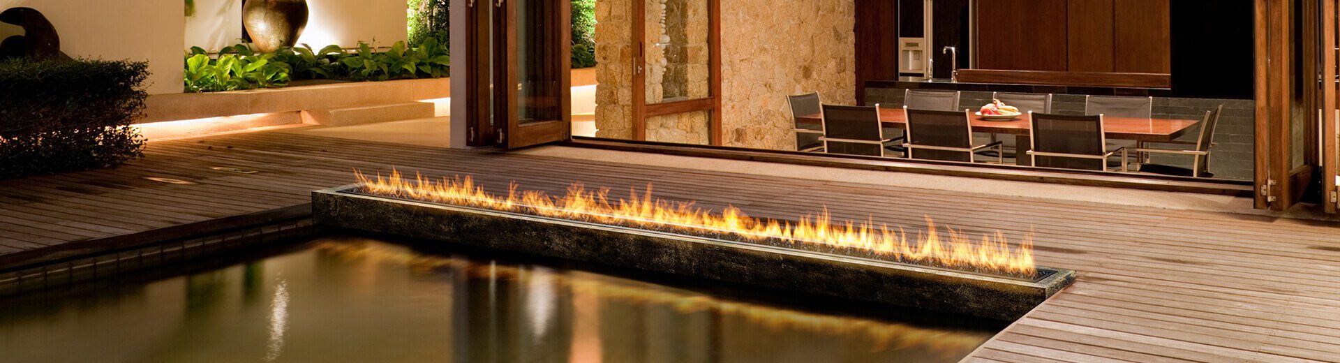 Outdoor gas fire burner Galio