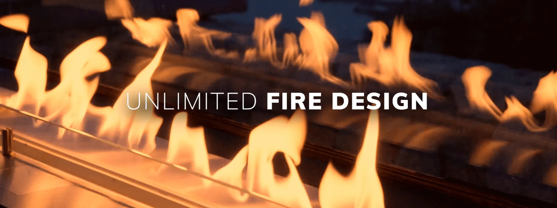 unlimited fire design - very modern fireplaces