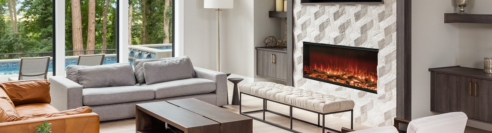 Astro modern electric fireplace insert