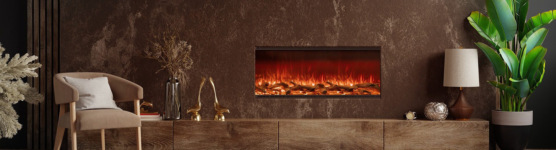 Astro electric fireplace wall insert