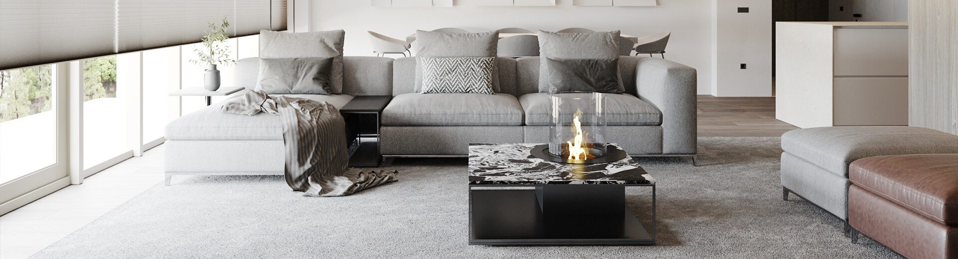 Round bioethanol burner Rondo