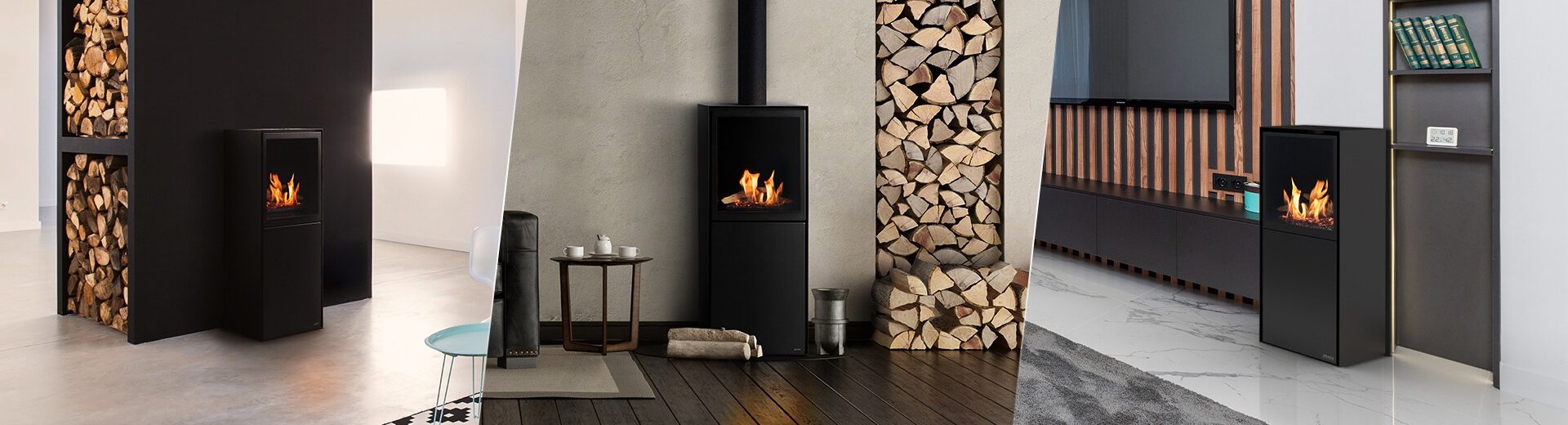 scandinavian fireplace
