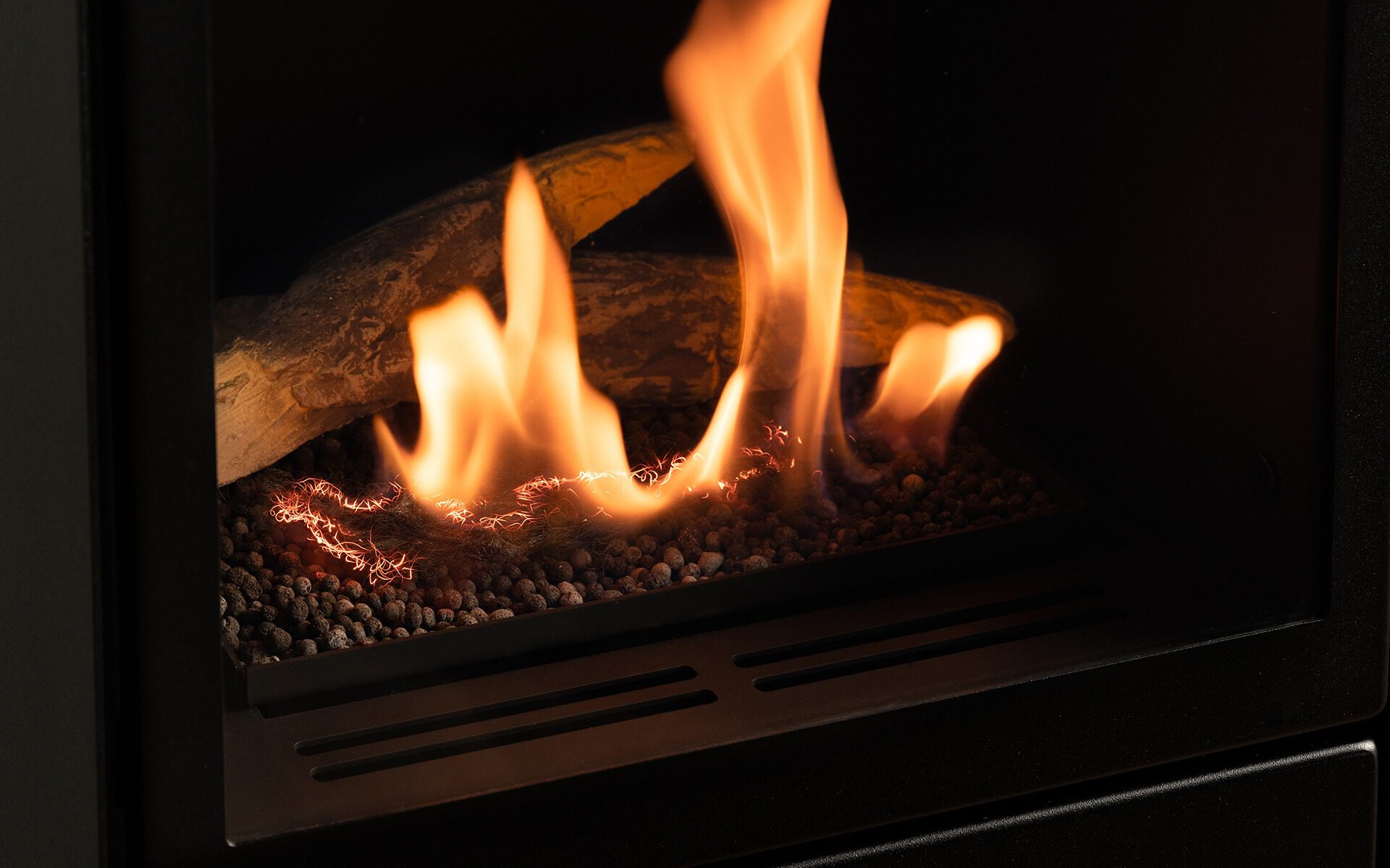 scandinavian fireplace