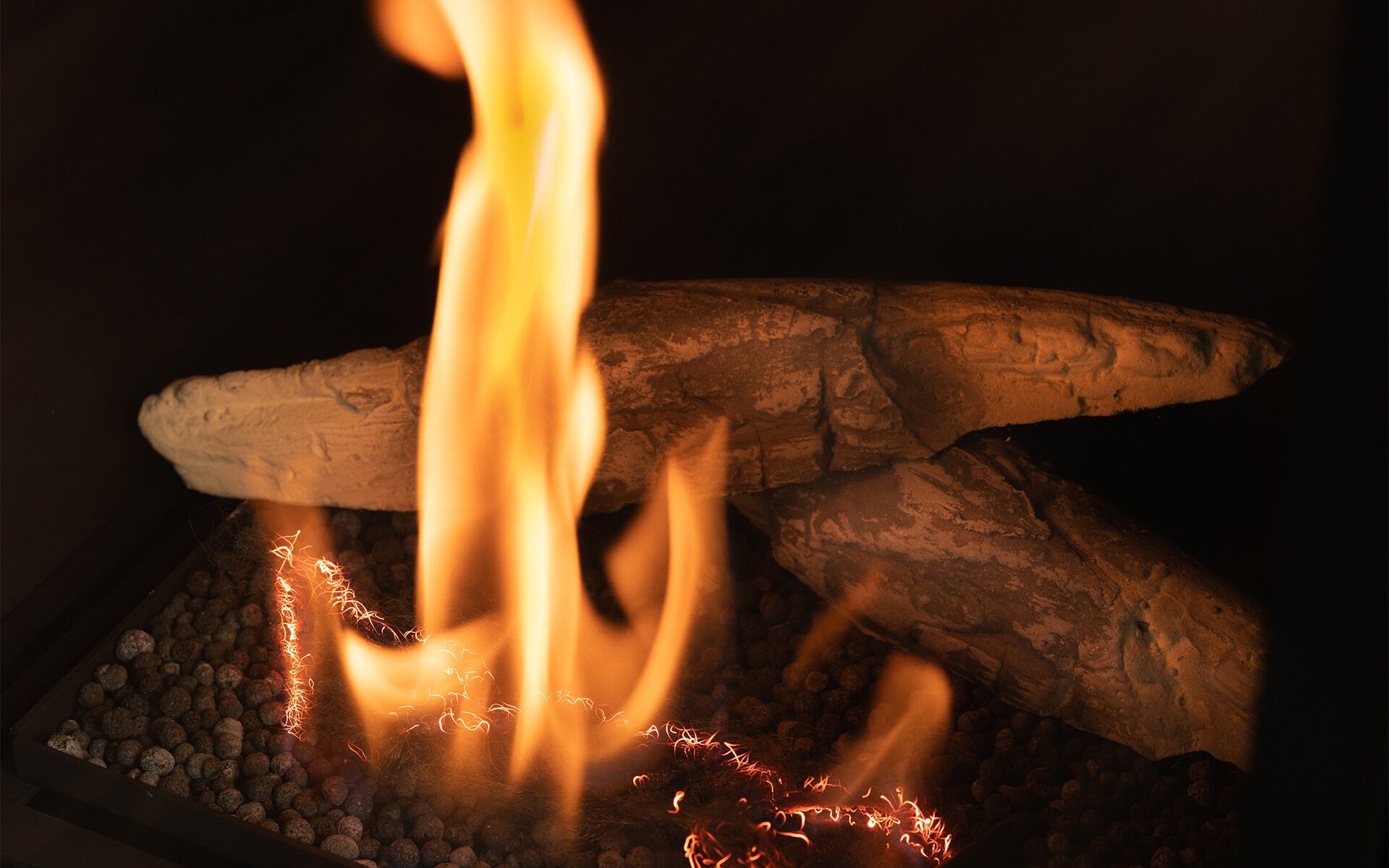 scandinavian fireplace