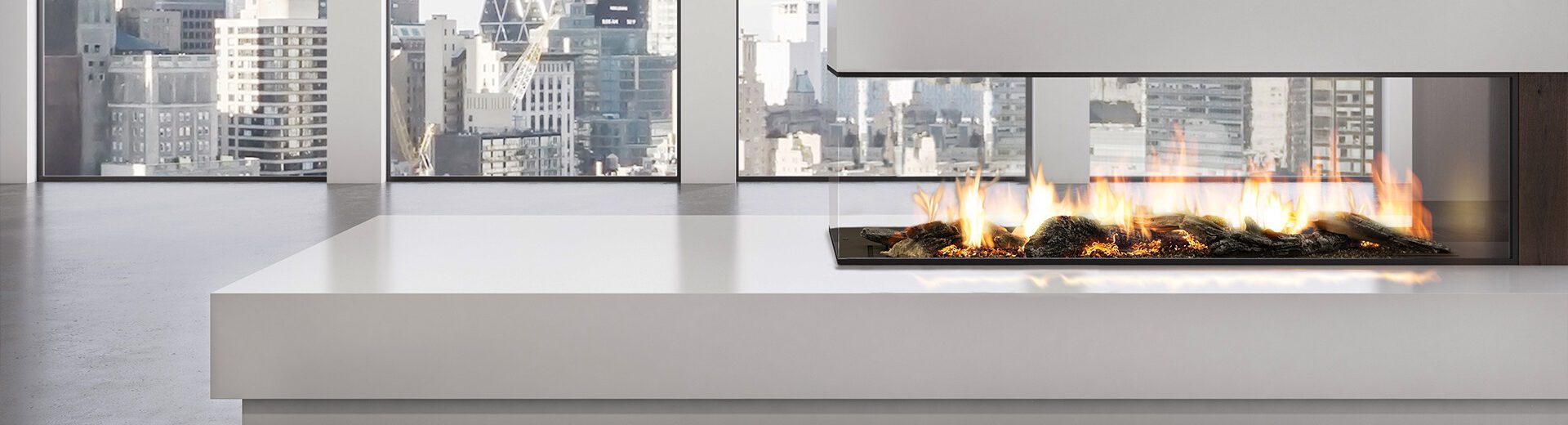Sinatra open gas fireplace