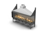 sinatra right corner gas open fireplace insert