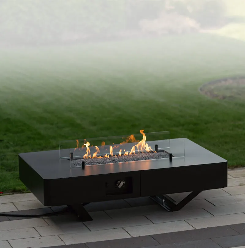 Cheminée au gaz pour extérieur Planika Square Table - ArtFire